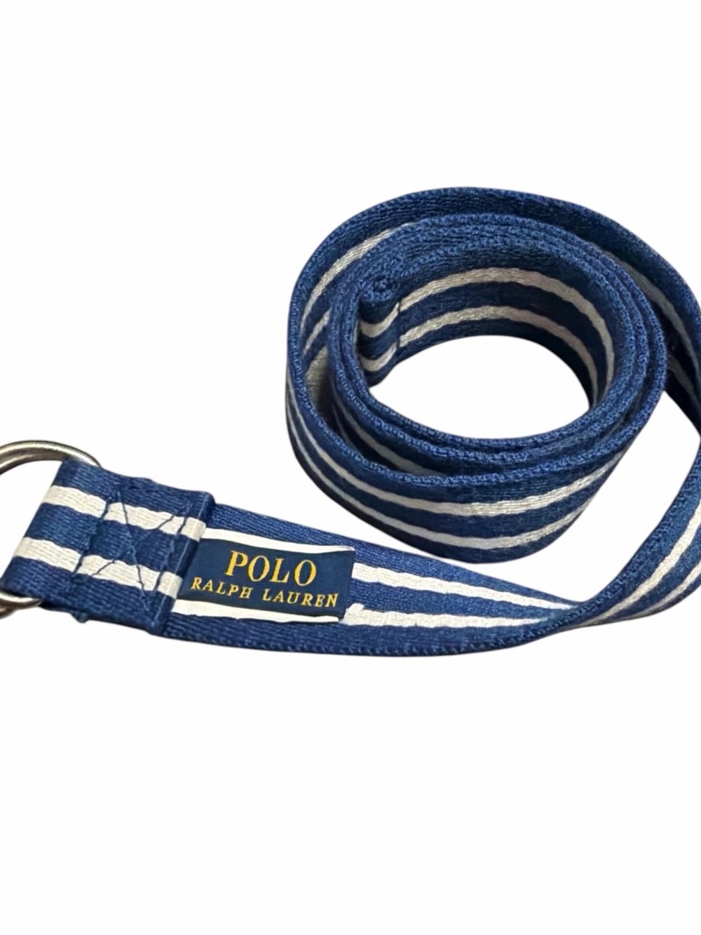Polo by Ralph Lauren Blue & White Stripe kids Fabric Belt